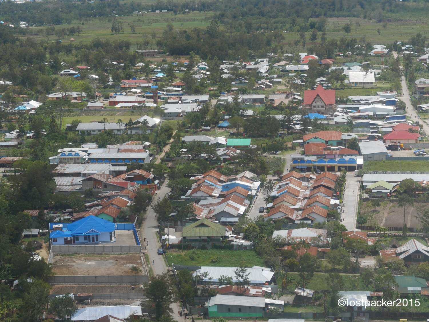 Kota Wamena dari atas